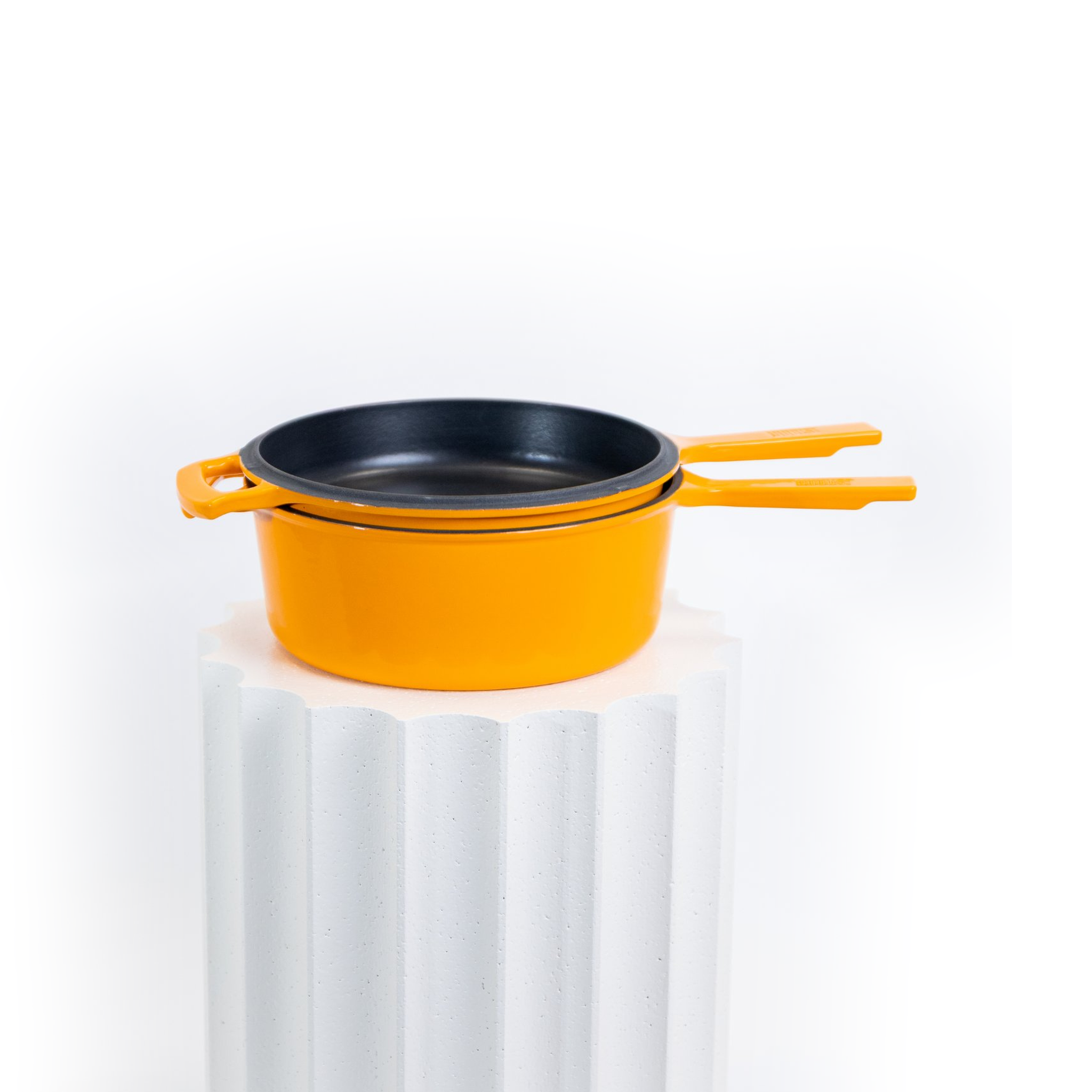 Oranžové HUUUST Combo 26 cm, pánev vložená do hrnce